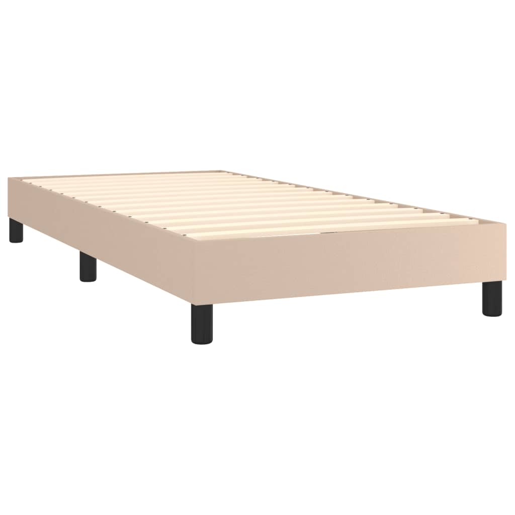 Cadre de lit sans matelas cappuccino 80x200 cm similicuir