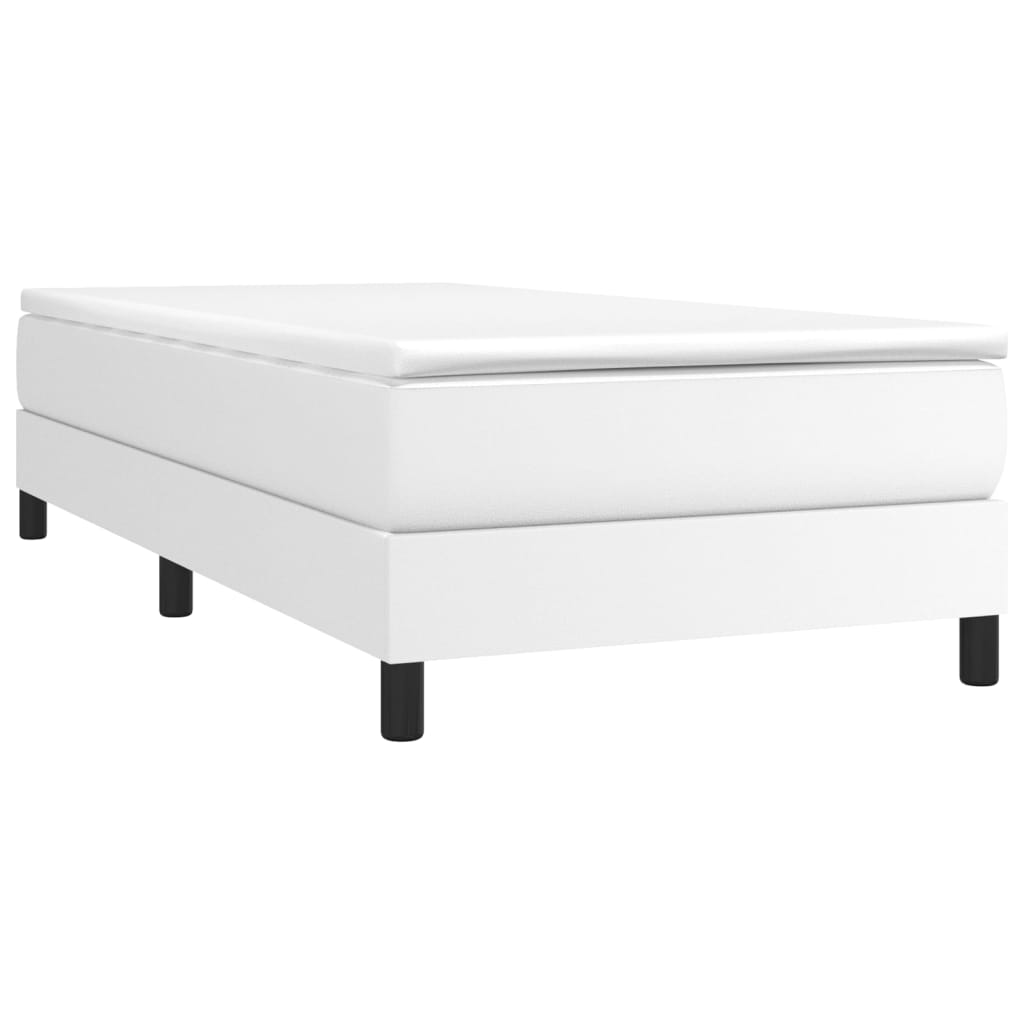 Cadre de lit sans matelas blanc 90x190 cm similicuir