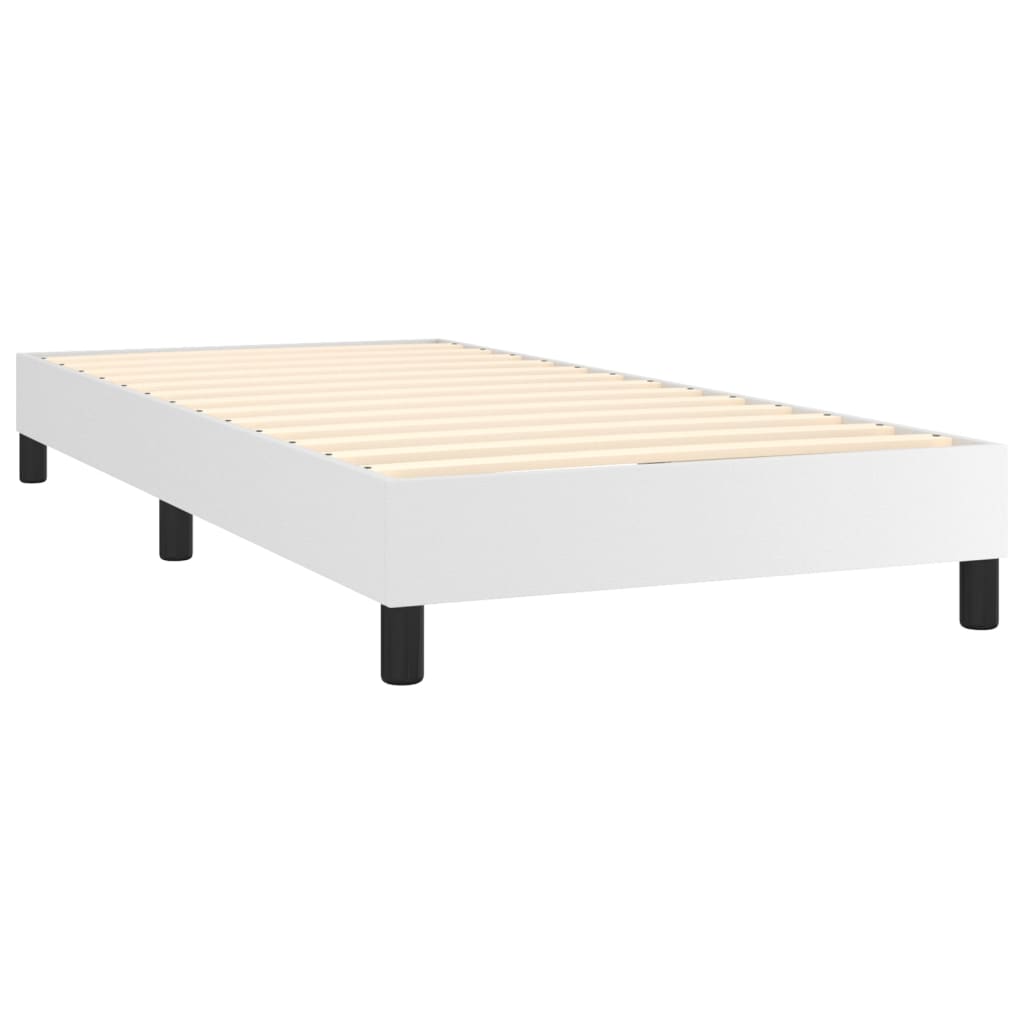 Cadre de lit sans matelas blanc 90x190 cm similicuir