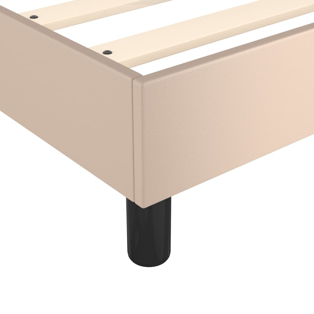 Cadre de lit sans matelas cappuccino 90x190 cm similicuir