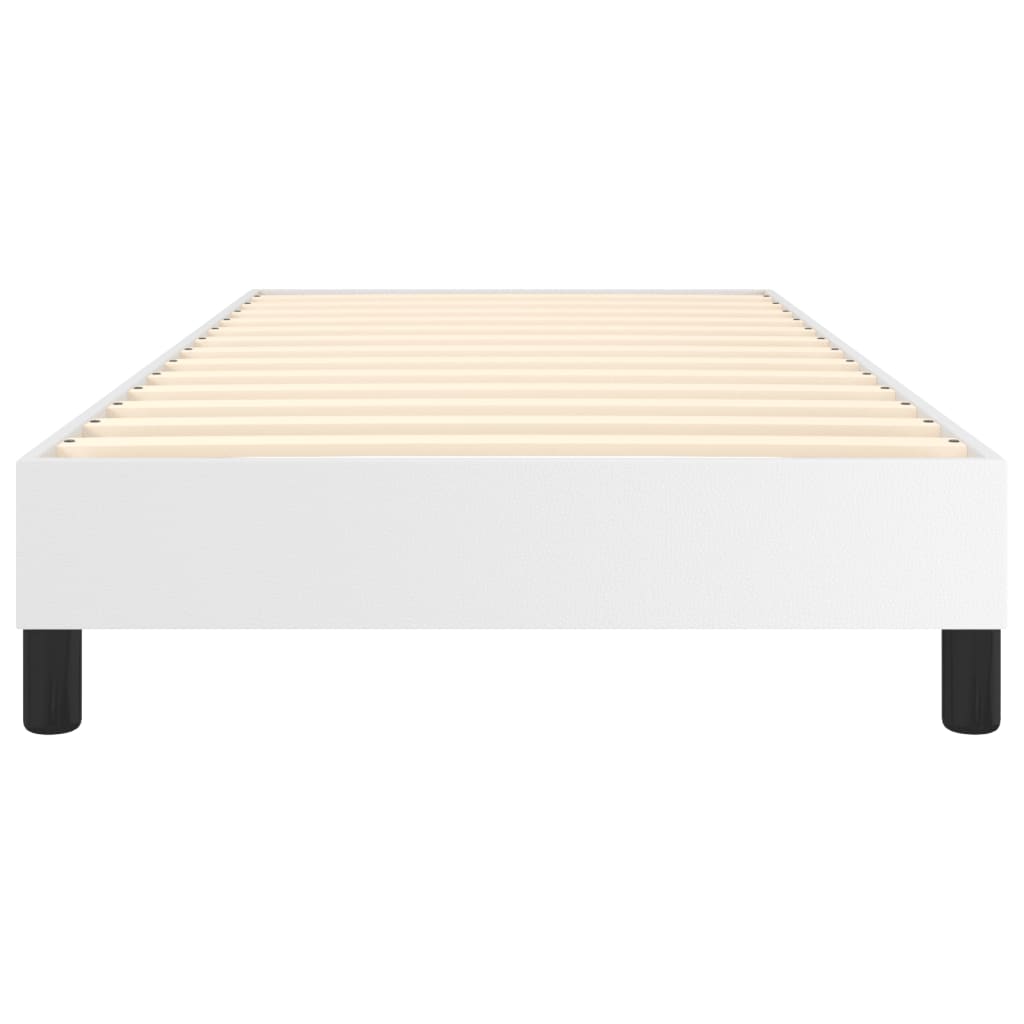 Cadre de lit sans matelas blanc 90x200 cm similicuir