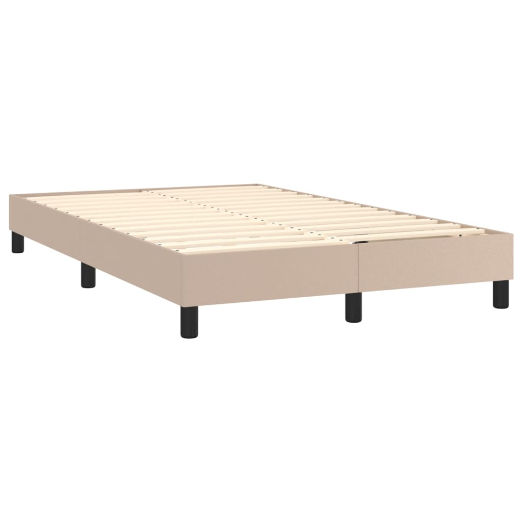 Cadre de lit sans matelas cappuccino 120x200 cm similicuir