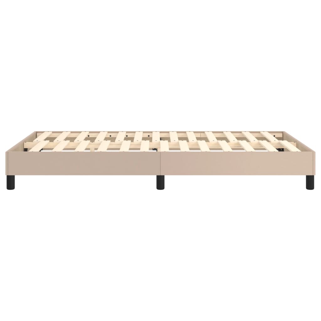 Cadre de lit sans matelas cappuccino 120x200 cm similicuir