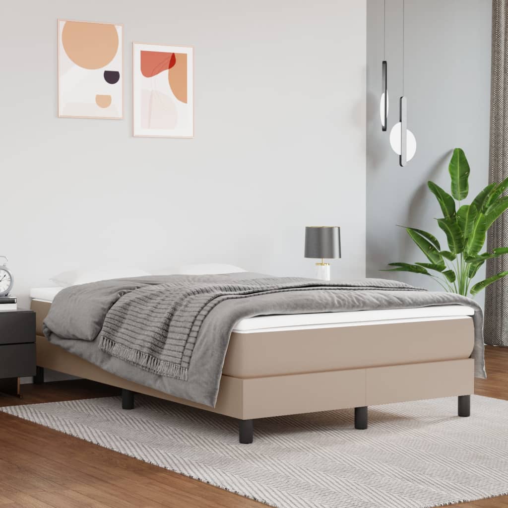 Cadre de lit sans matelas cappuccino 120x200 cm similicuir