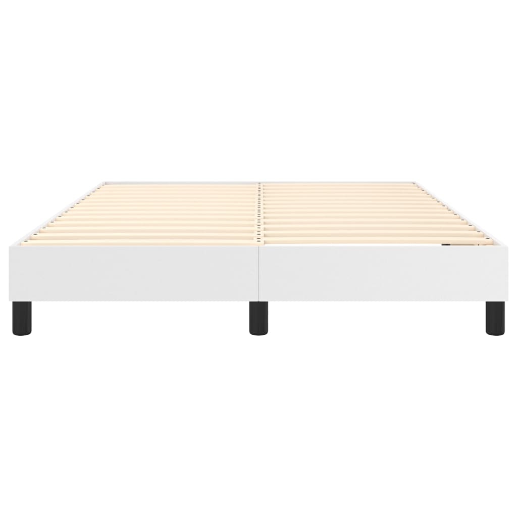 Cadre de lit sans matelas blanc 140x190 cm similicuir