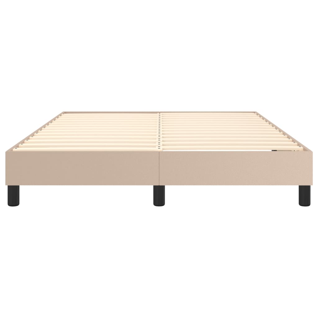 Cadre de lit sans matelas cappuccino 140x190 cm similicuir