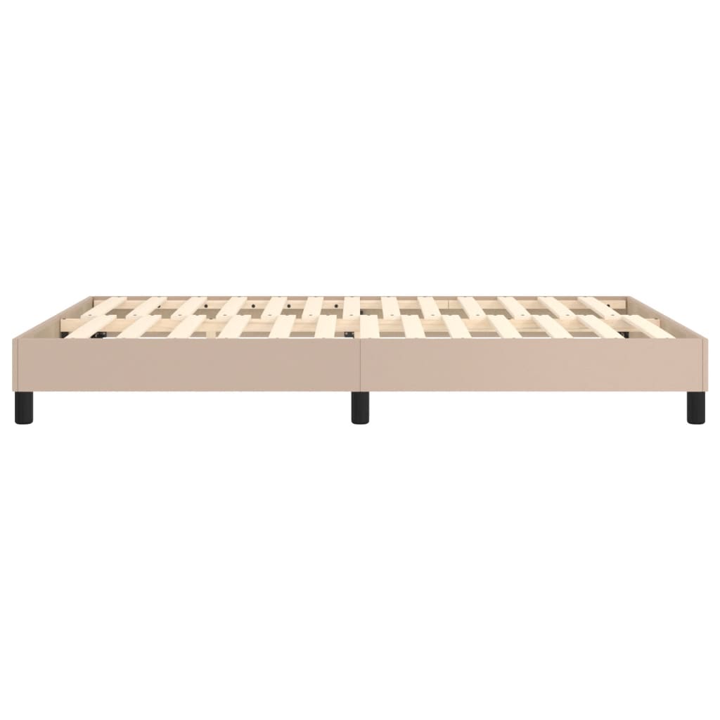 Cadre de lit sans matelas cappuccino 140x190 cm similicuir