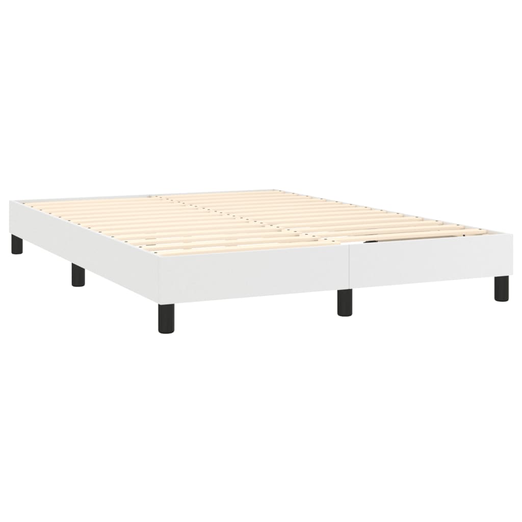 Cadre de lit sans matelas blanc 140x200 cm similicuir