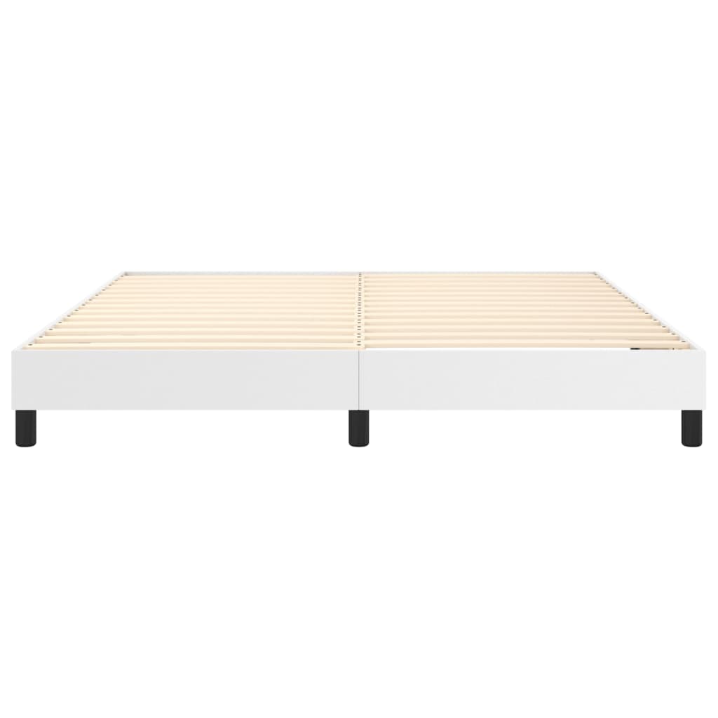 Cadre de lit sans matelas blanc 160x200 cm similicuir