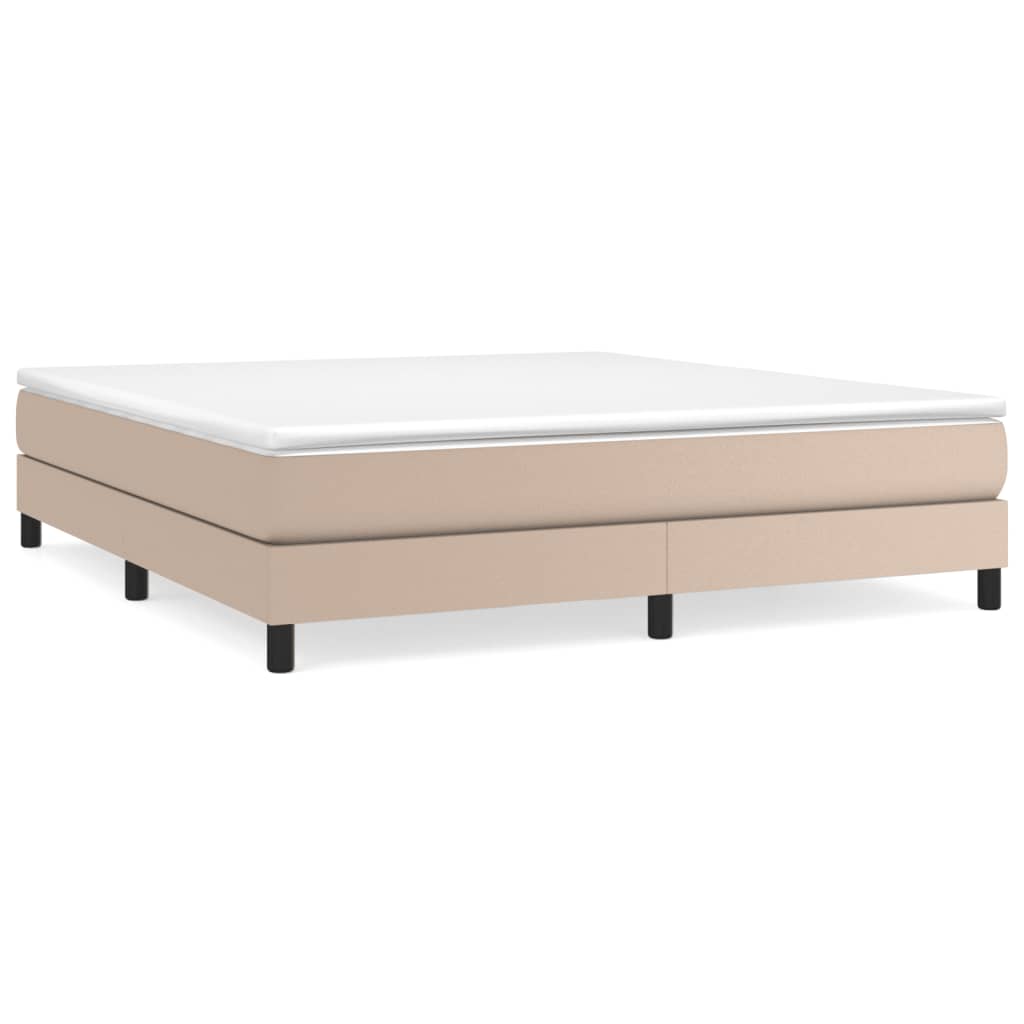 Cadre de lit sans matelas cappuccino 160x200 cm similicuir