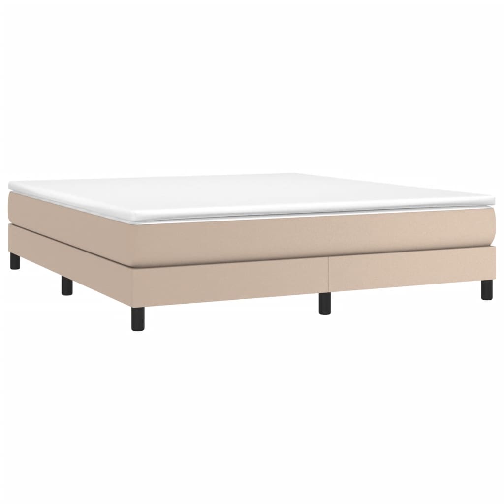 Cadre de lit sans matelas cappuccino 160x200 cm similicuir