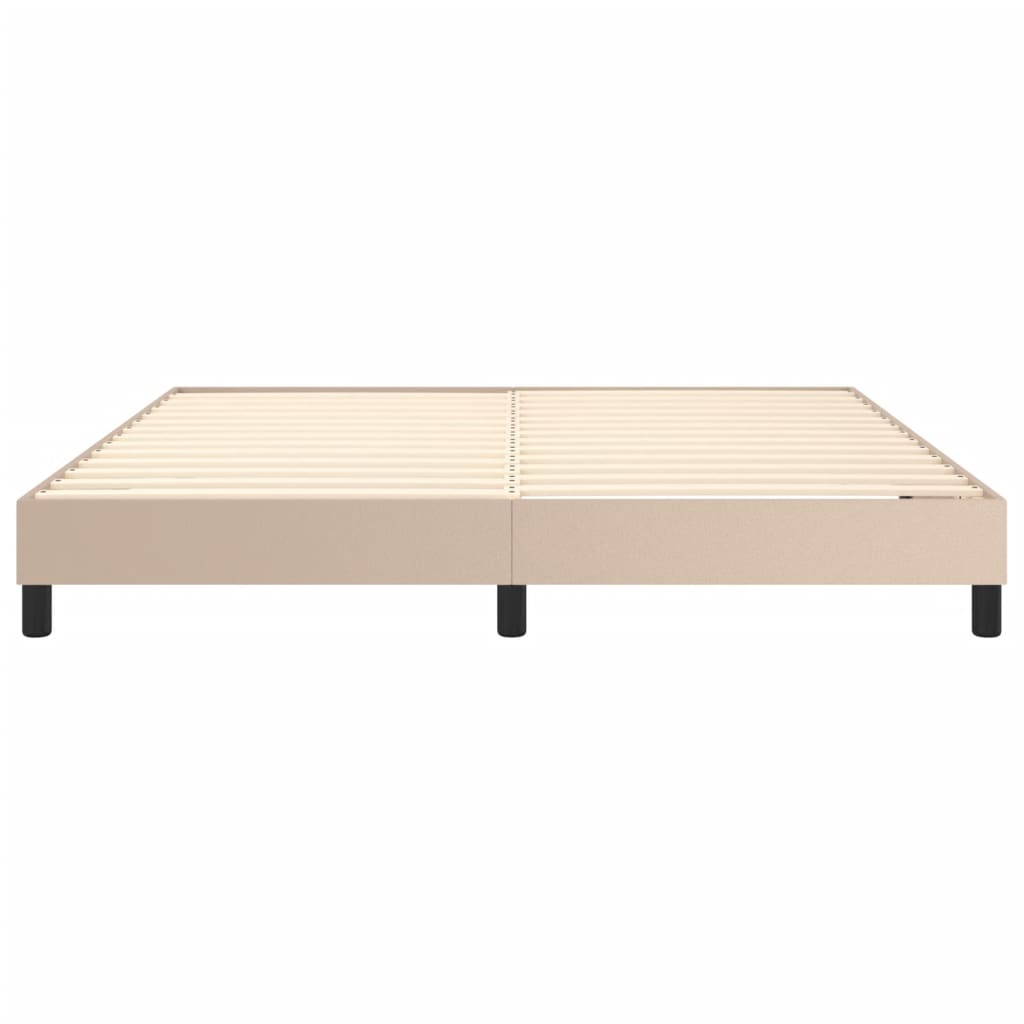 Cadre de lit sans matelas cappuccino 160x200 cm similicuir