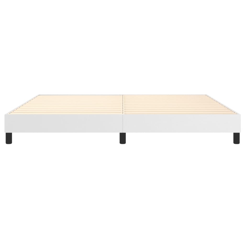 Cadre de lit sans matelas blanc 200x200 cm similicuir