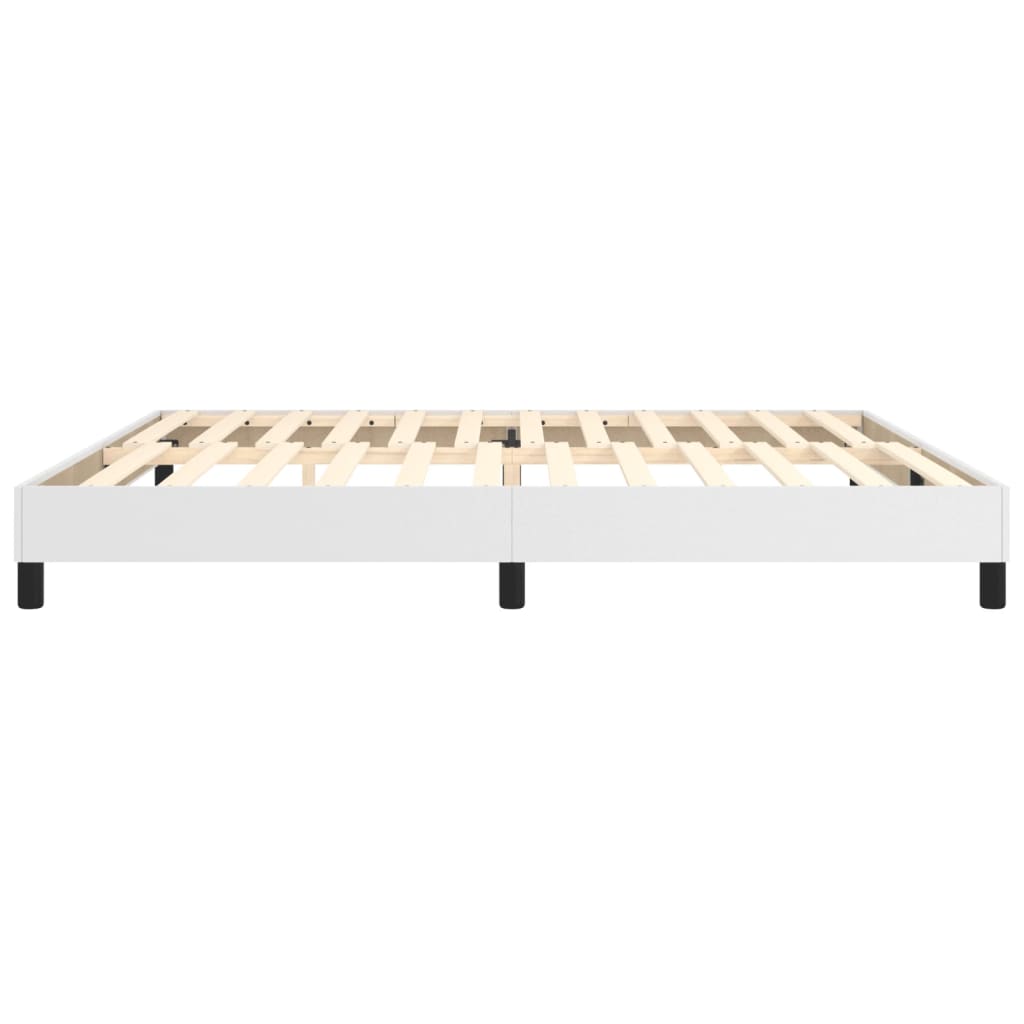 Cadre de lit sans matelas blanc 200x200 cm similicuir