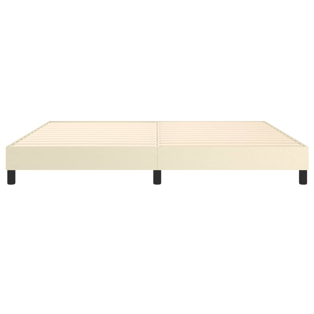 Cadre de lit sans matelas crème 200x200 cm similicuir