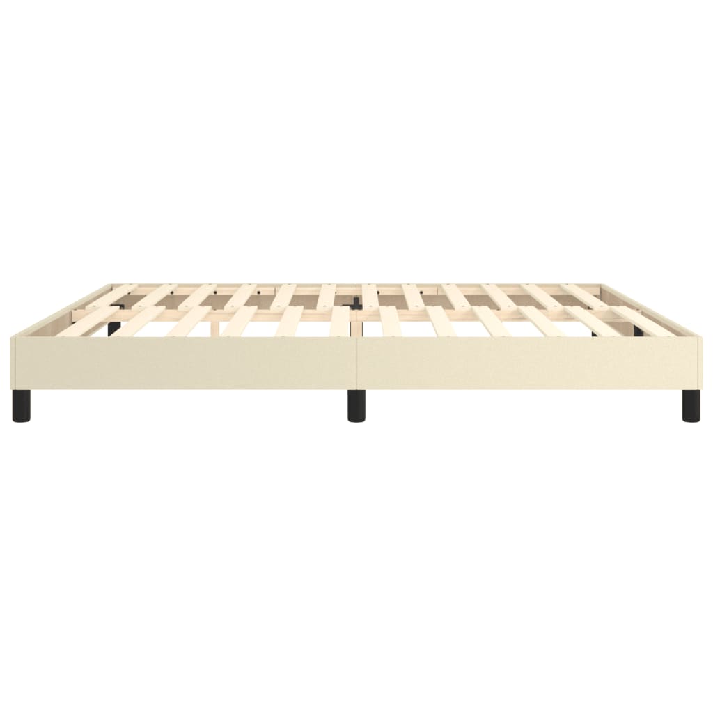 Cadre de lit sans matelas crème 200x200 cm similicuir