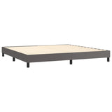 Cadre de lit sans matelas gris 200x200 cm similicuir