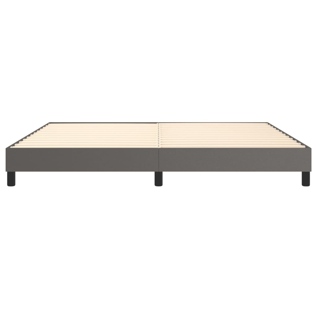 Cadre de lit sans matelas gris 200x200 cm similicuir