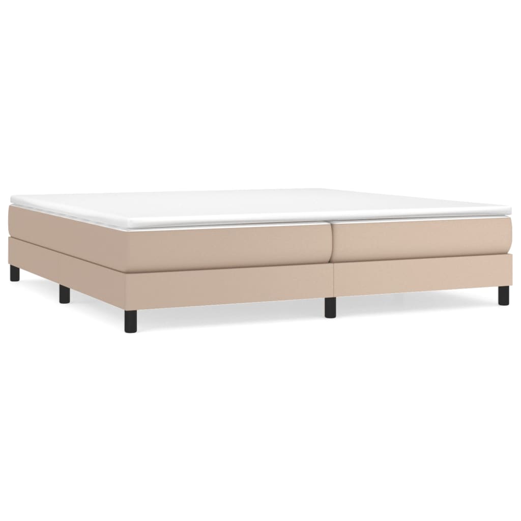 Cadre de lit sans matelas cappuccino 200x200 cm similicuir