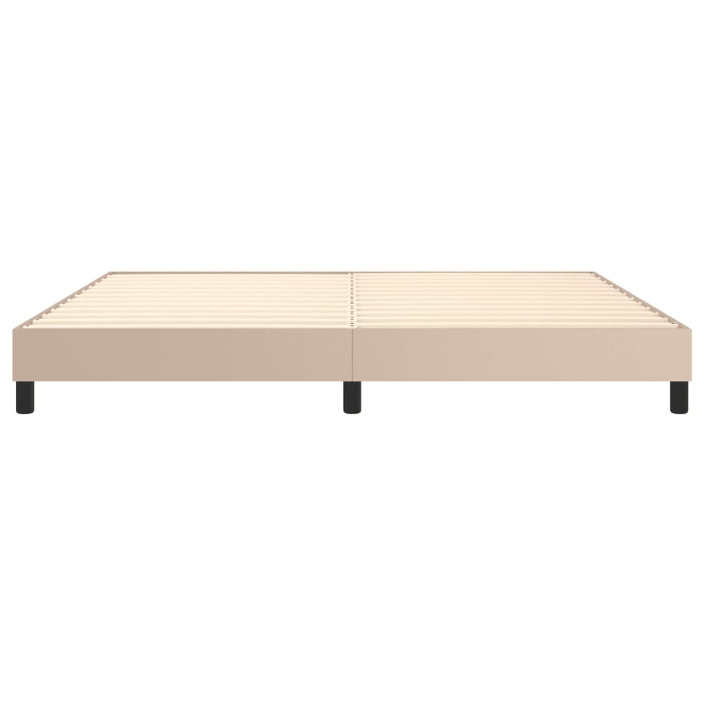 Cadre de lit sans matelas cappuccino 200x200 cm similicuir