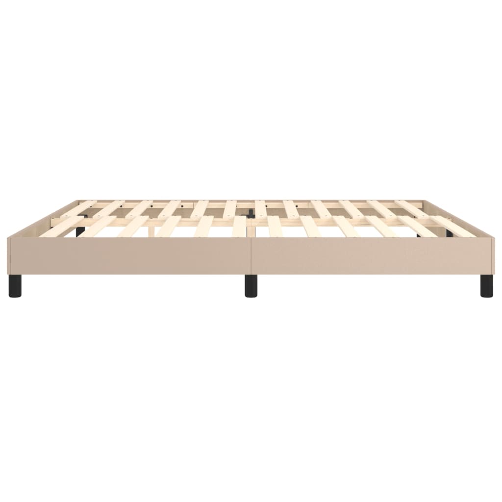 Cadre de lit sans matelas cappuccino 200x200 cm similicuir