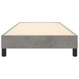 Cadre de lit sans matelas gris clair 80x200 cm velours