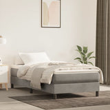 Cadre de lit sans matelas gris clair 90x190 cm velours