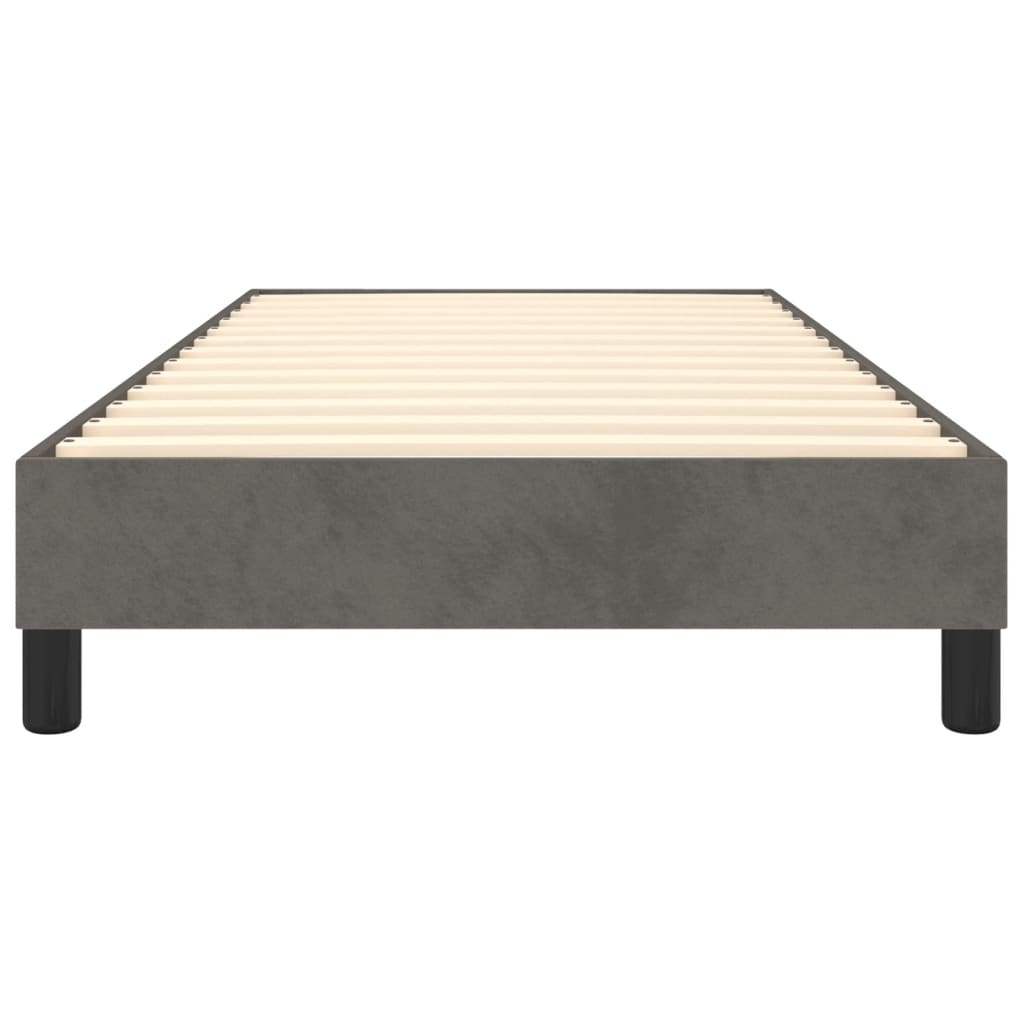 Cadre de lit sans matelas gris foncé 90x190 cm velours