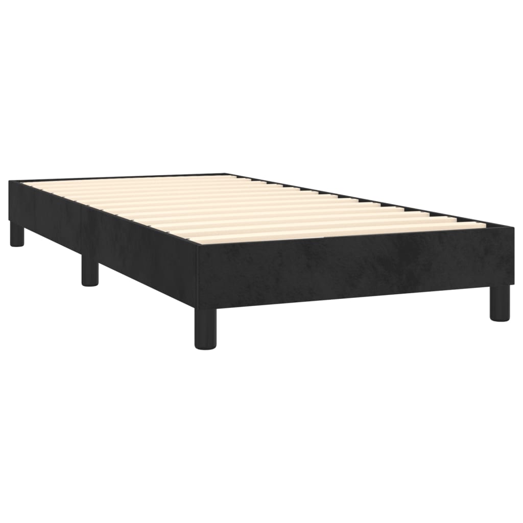 Cadre de lit sans matelas noir 90x190 cm velours