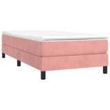 Cadre de lit sans matelas rose 90x190 cm velours