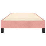 Cadre de lit sans matelas rose 90x190 cm velours