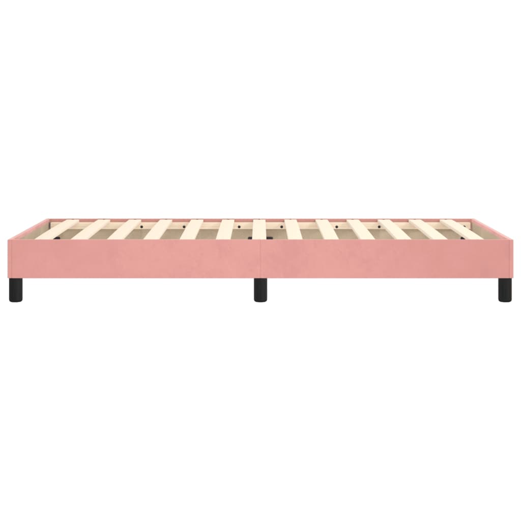 Cadre de lit sans matelas rose 90x190 cm velours