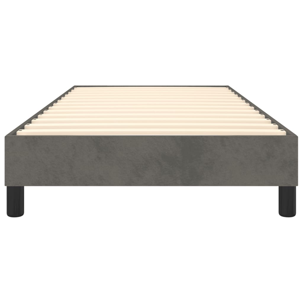 Cadre de lit sans matelas gris foncé 90x200 cm velours