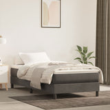 Cadre de lit sans matelas gris foncé 90x200 cm velours