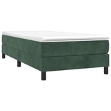 Cadre de lit sans matelas vert foncé 90x200 cm velours