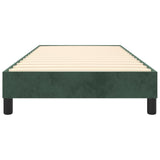 Cadre de lit sans matelas vert foncé 90x200 cm velours