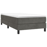 Cadre de lit sans matelas gris foncé 100x200 cm velours