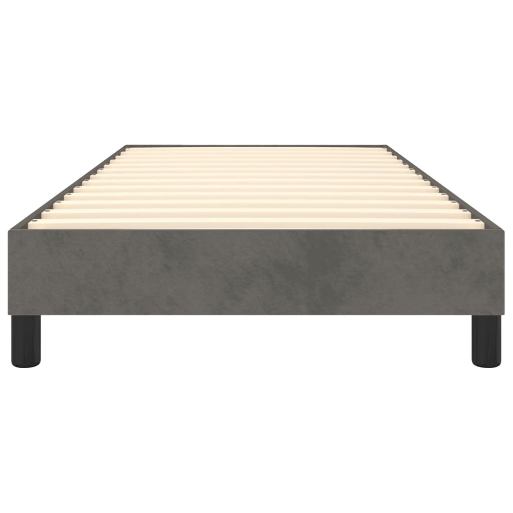 Cadre de lit sans matelas gris foncé 100x200 cm velours