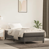 Cadre de lit sans matelas gris foncé 100x200 cm velours