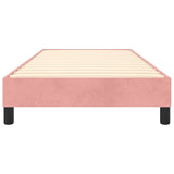 Cadre de lit sans matelas rose 100x200 cm velours