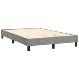 Cadre de lit sans matelas gris clair 120x200 cm velours