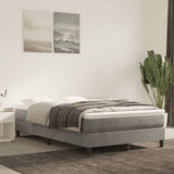 Cadre de lit sans matelas gris clair 120x200 cm velours