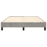 Cadre de lit sans matelas gris clair 140x190 cm velours