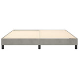 Cadre de lit sans matelas gris clair 160x200 cm velours