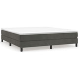 Cadre de lit sans matelas gris foncé 160x200 cm velours