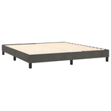 Cadre de lit sans matelas gris foncé 160x200 cm velours