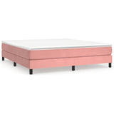 Cadre de lit sans matelas rose 160x200 cm velours