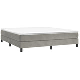 Cadre de lit sans matelas gris clair 180x200 cm velours