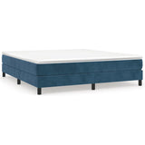 Cadre de lit sans matelas bleu foncé 180x200 cm velours