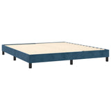 Cadre de lit sans matelas bleu foncé 180x200 cm velours